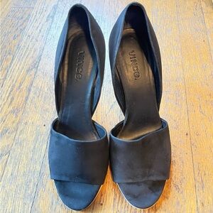 Vince Women's Elegant Black Open-Toe Heels